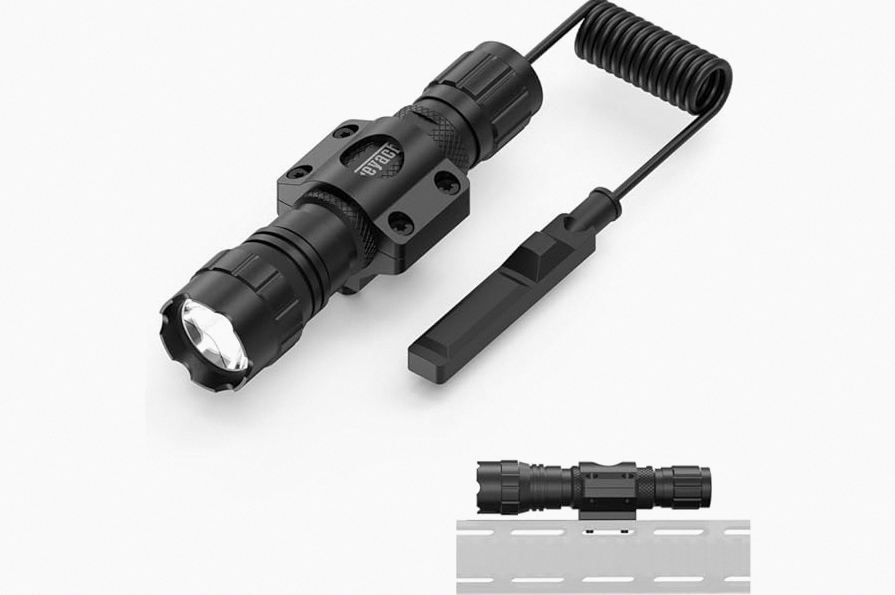 EZshoot 2000 Lumen Pistol Light Laser Combo, Magnetic Rechargeable Green Laser Light Combo with Quick Release Adjustable Slide Rail, Picatinny Flashlight for Home Defense, Hunting product image