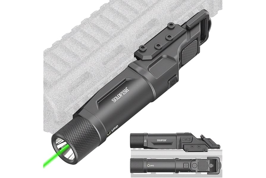 Flashlight Laser Sight Combo, TOUGHSOUL Max 1600 Lumen Rechargeable Green Laser Flashlight product image