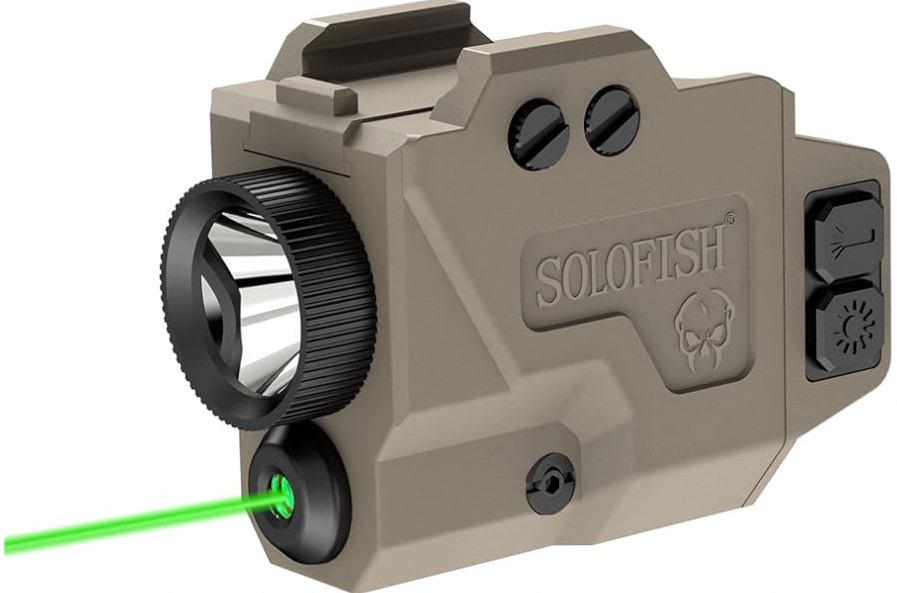 CVLIFE 600 Lumens Pistol Light Laser Combo - Rechargeable Slide Rail Gun Light Compatible with Glock and Picatinny Rail. Pistol Flashlight with Red Laser for Home Defense product image