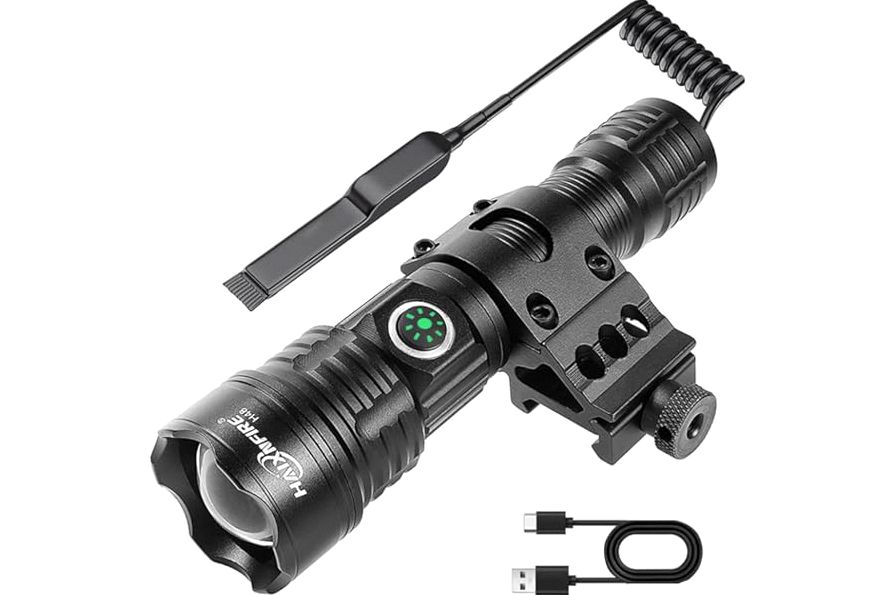 DARKFANG Tactical Flashlight and Green Laser Light Combo 1500 Lumen for Shotgun/Pistol Light with Momentary/Strobe Function for 1913 Picatinny Rail product image