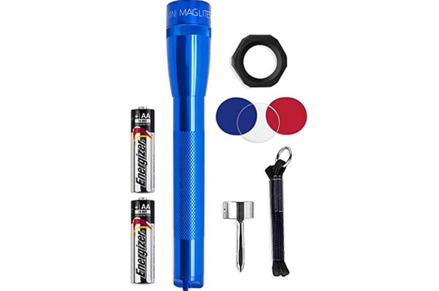 Solofish 500lm Tactical Flashlight Compatible for Compact with Rail, Green/Red/Blue Beam and White LED Combo with Strobe product image