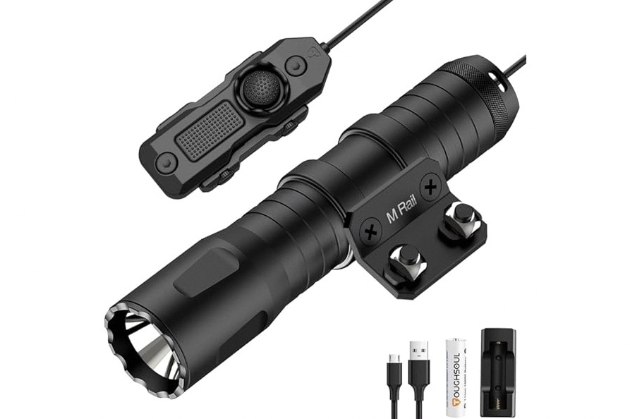 Solofish 1750 Lumens Green Laser Light Combo is Compatible with Picatinny/Mlok Rail for Rifle, Rechargeable Weapon Flashlight with Strobe/Momentary, with Power Level Indicator product image