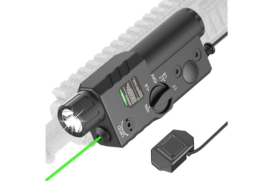 Feyachi Tactical Flashlight - 1500 Lumens Rail Mounted Flashlight, with 5 Interchangeable Picatinny Rail Adapters, Fits Multiple Models, IPX7 Water-Resistant Pistol Light product image
