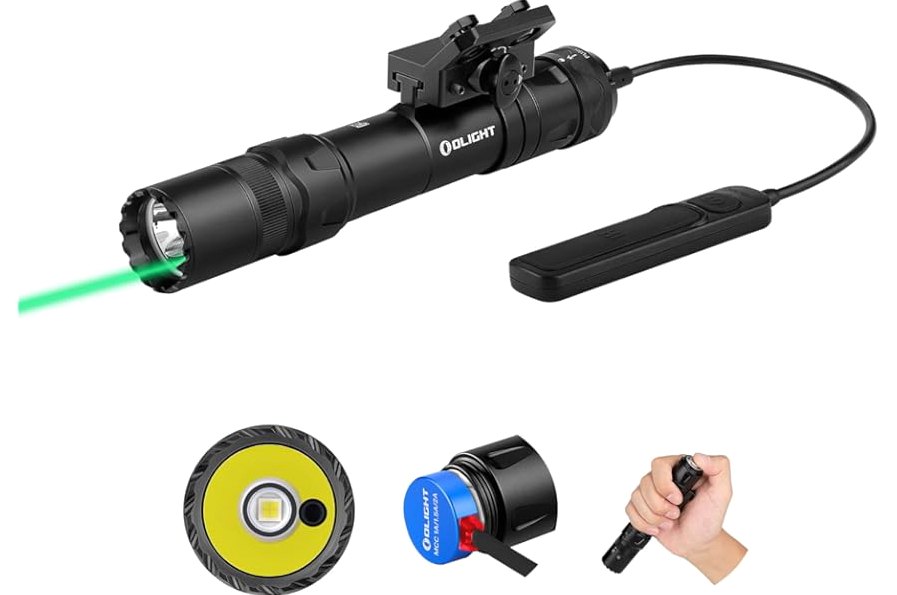 LECPECON Tactical Flashlight 1000 Lumens with Remote Pressure Switch and M-Mount, Picatinny Mount(300) product image
